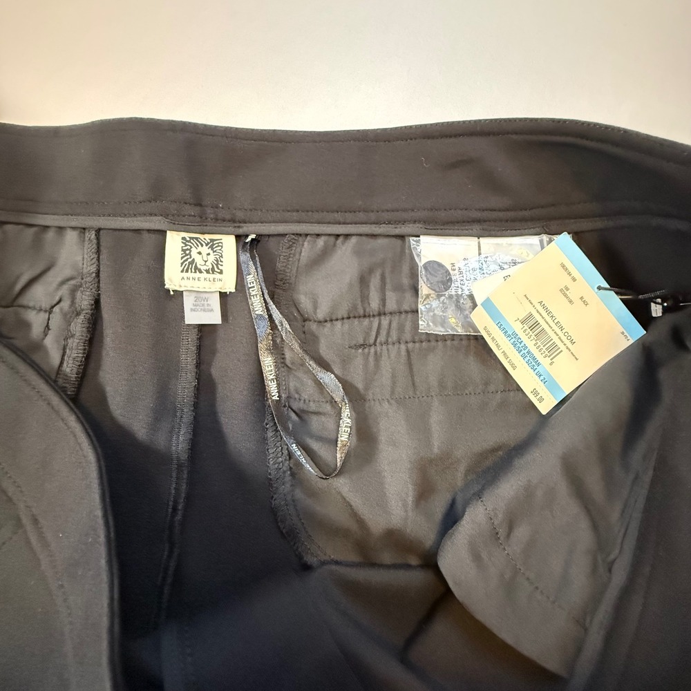 Anne Klein Plus Size 20W Black Straight Leg Dress Pants NWT 10626184-169 Career - Picture 9 of 16